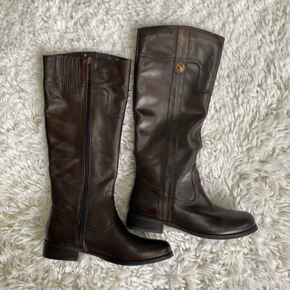 Vintage GUESS Premium Leather Brown Marshay Riding Boots